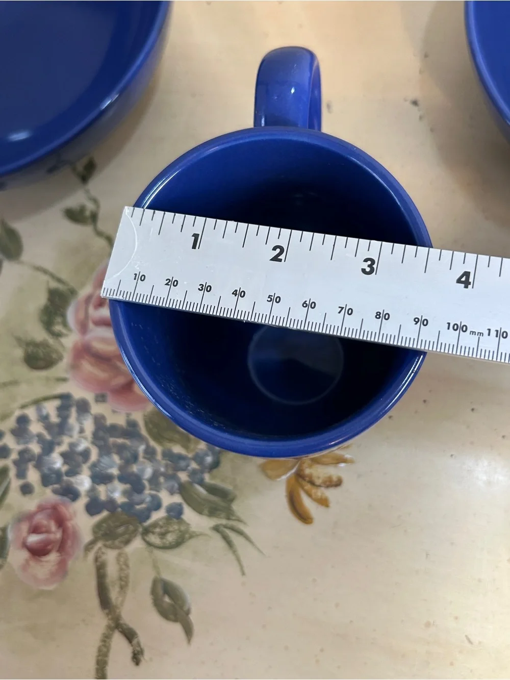 Pier 1 Essentials Blue Stoneware Dinnerware Bowls Salad Plates Mug 5 PC SET